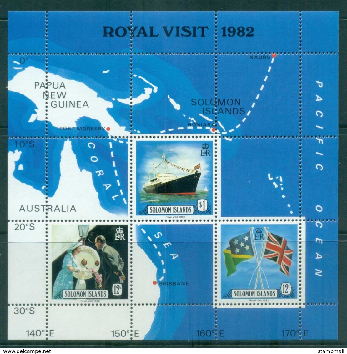 Solomon Is 1982 Royal Visit MS MUH Lot81795 - Solomon Islands (1978-...)