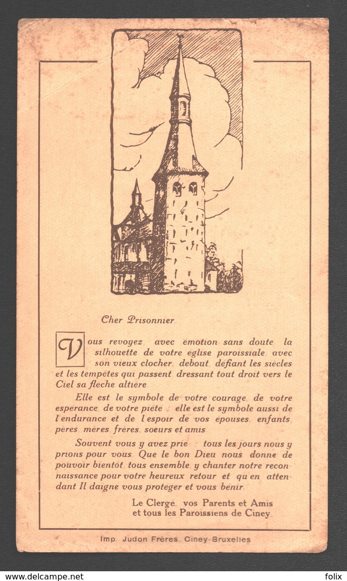 Prière Pour Les Prisonniers - Ciney - église Paroissiale - 1941 - Images Religieuses