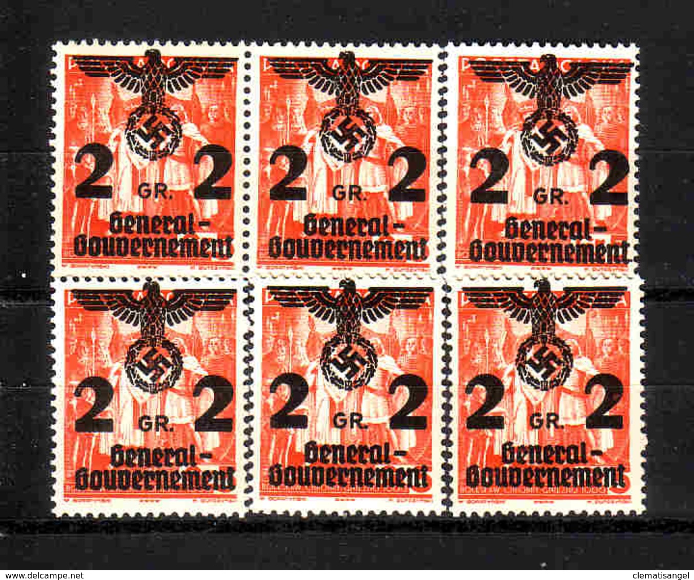 72a * GENERALGOUVERNEMENT 17 * 6x 2 GR * POSTFRISCH **!! - Besetzungen 1938-45