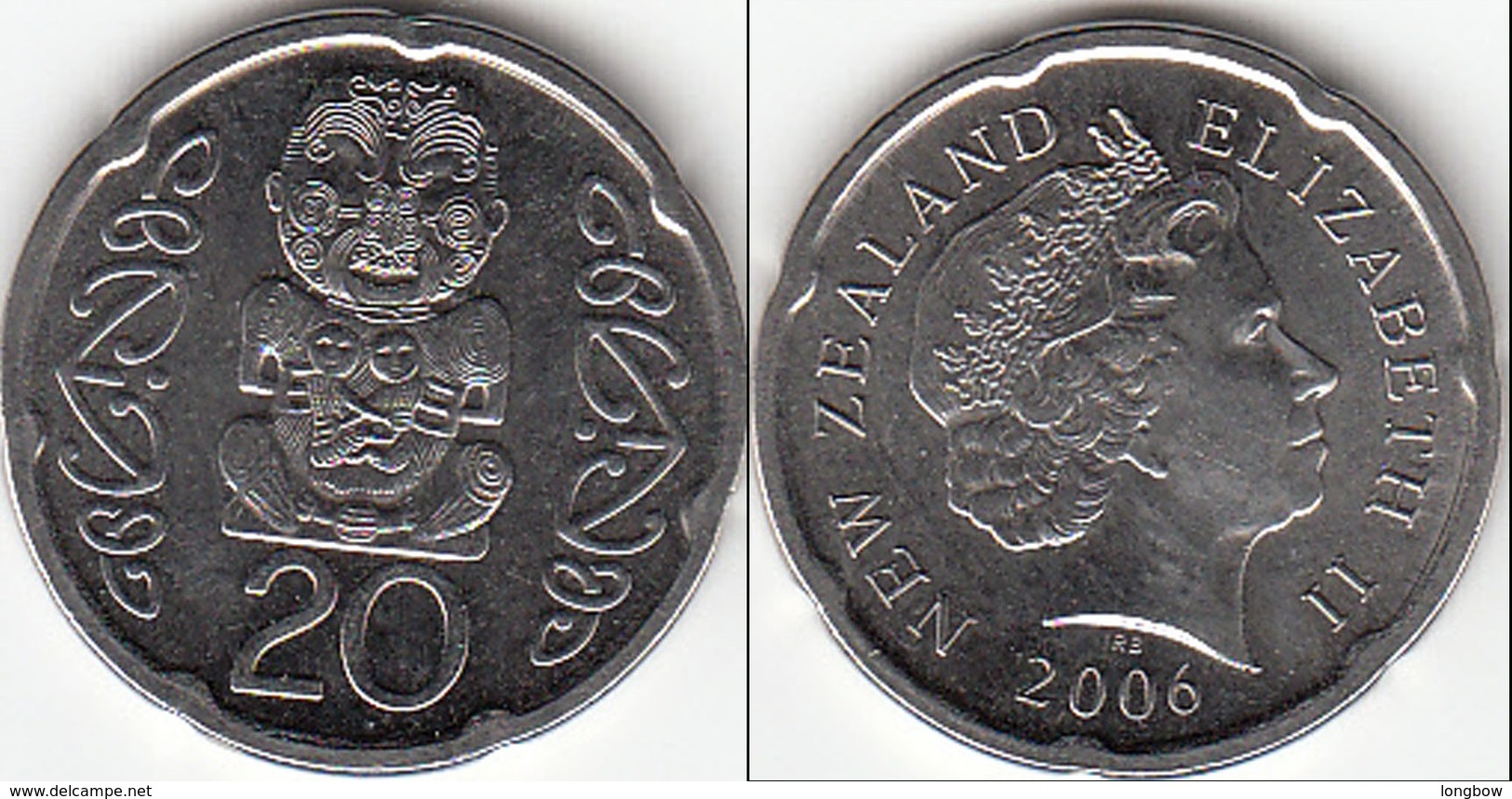 Nuova Zelanda 20 Cents 2006 Km#118a - Used - New Zealand