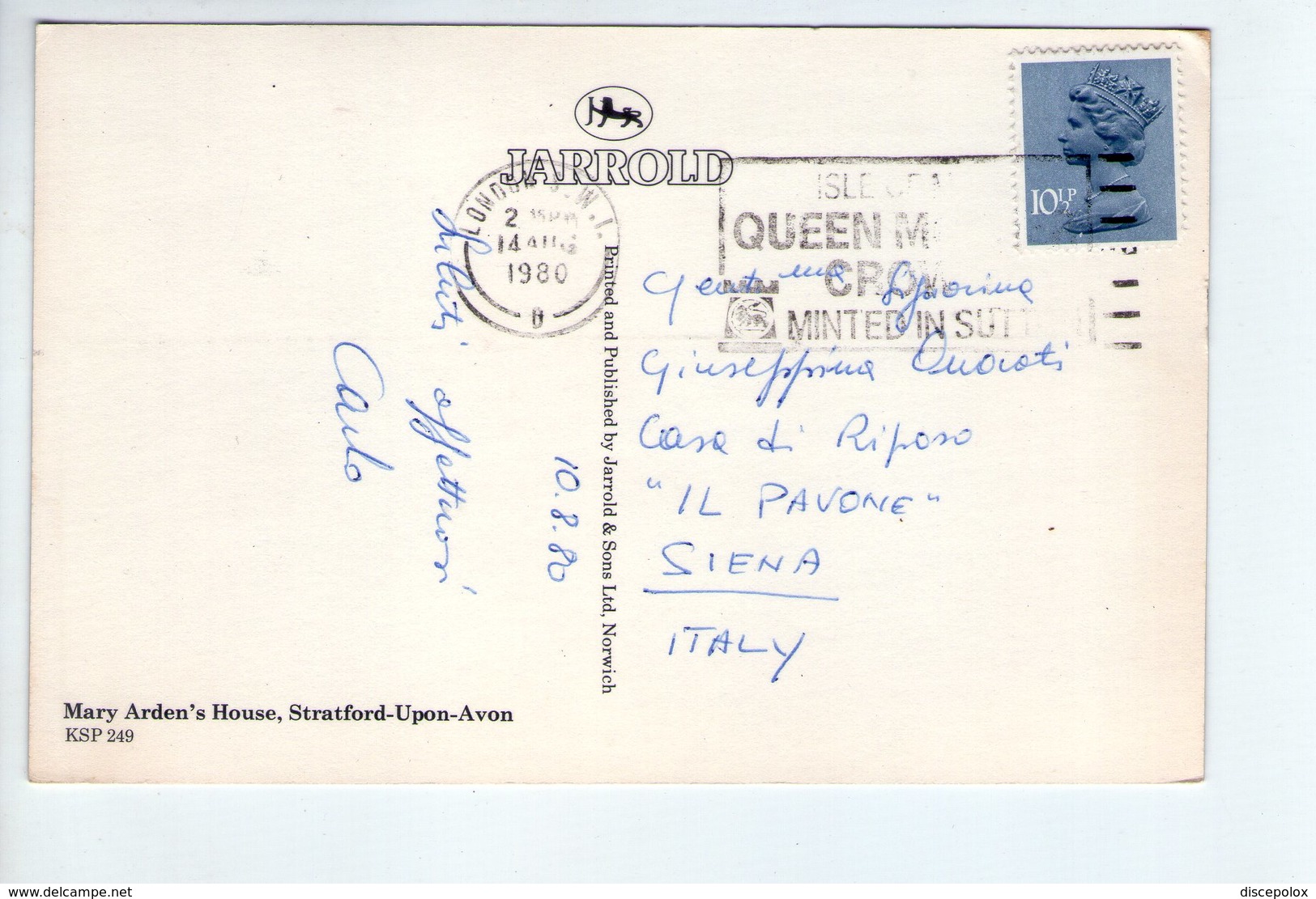 U3553 Postcard 1980 Mary Arden's House, Stratford Upon Avon _ Ed Jarrold KSP249 + NICE TIMBRE - Altri & Non Classificati