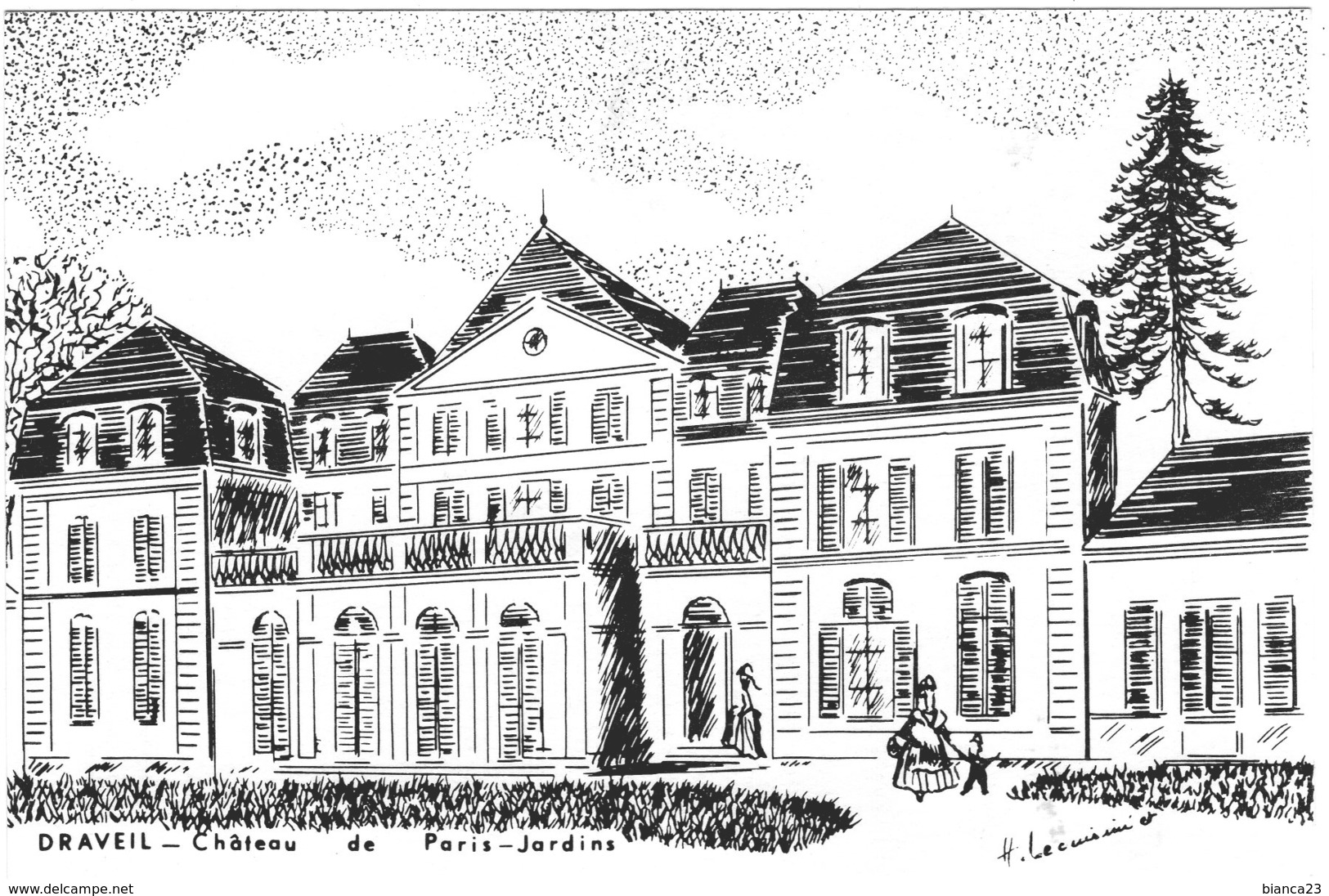 B53099  -  CPM Bicentenaire De La Révolution - Draveil, Château De Paris Jardins, Dessin De H. Lecuisinier - Autres & Non Classés