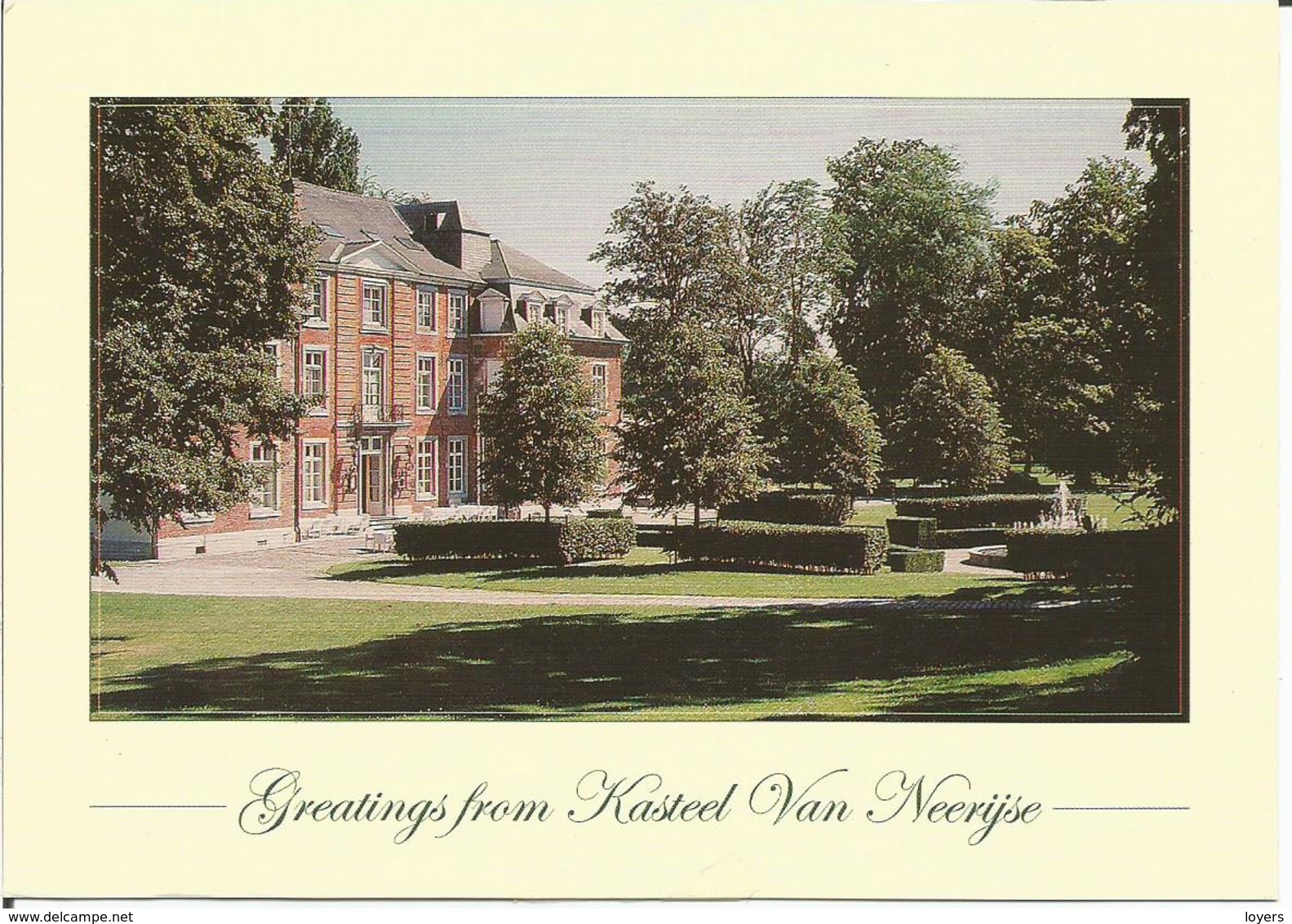 Greetings From Kasteel Van Neerijse (Hôtel-Restaurant)  (scan Verso) - Huldenberg