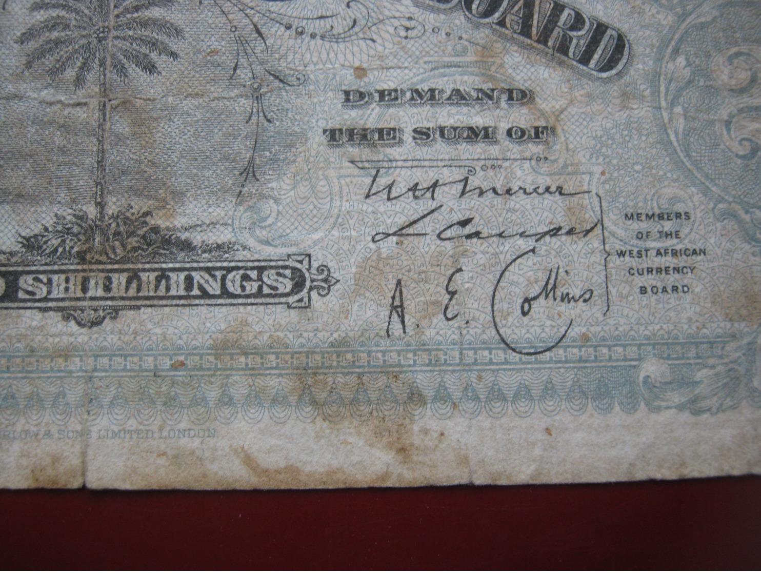 British West Africa Currency Board 1918 Two 2 Shillings Banknote - Andere - Afrika