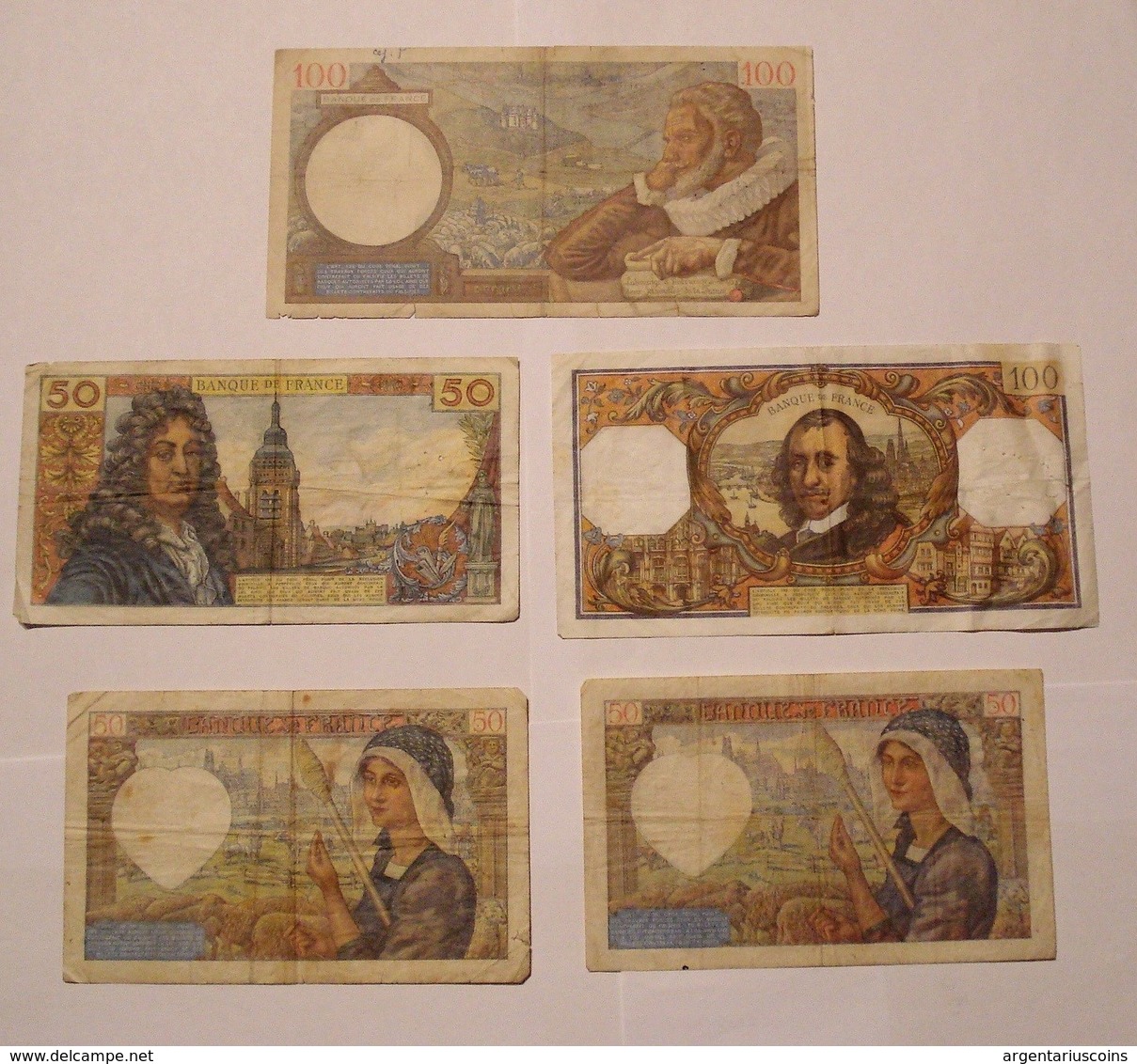 LOT 5 ANCIENS BILLETS. FRANCE. - Autres & Non Classés