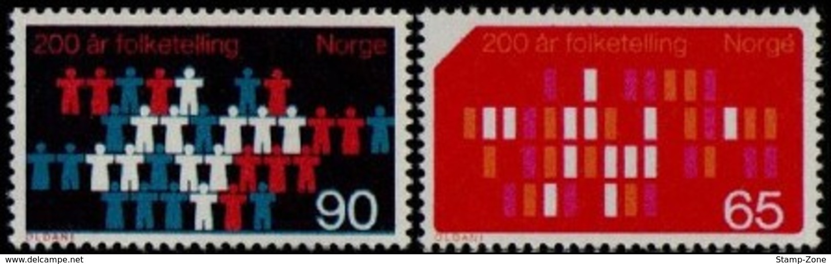 Norway, 1969, The 200th Anniversary Of The First Census, Set, MNH, Mi# 596/97 - Neufs