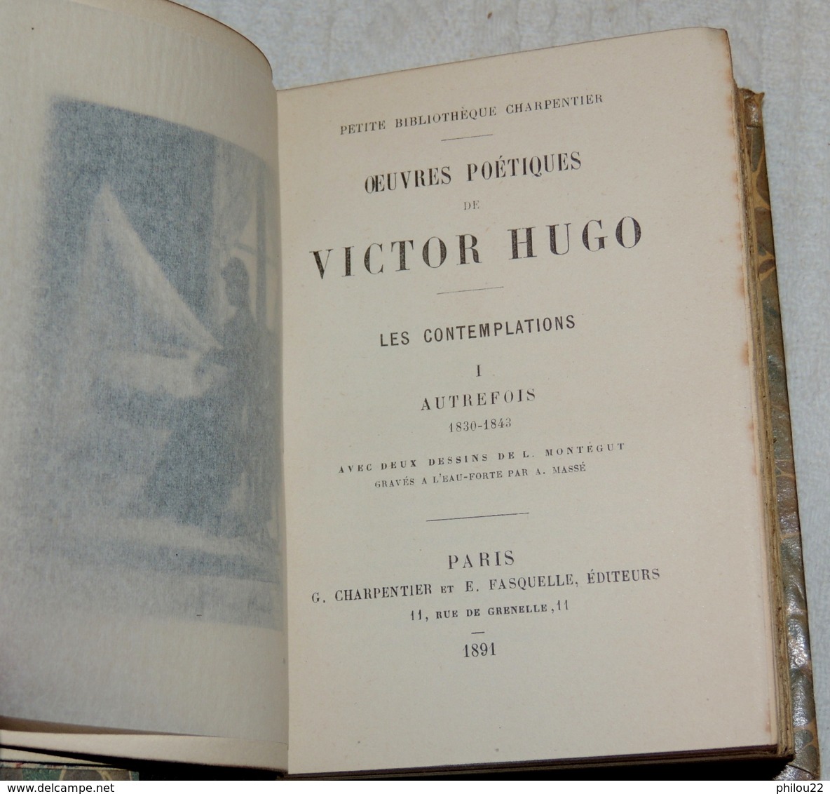 JOLI ENSEMBLE RELIE DES OEUVRES POETIQUES DE VICTOR HUGO  VERS 1890 7 VOl. IN-16 - 1801-1900