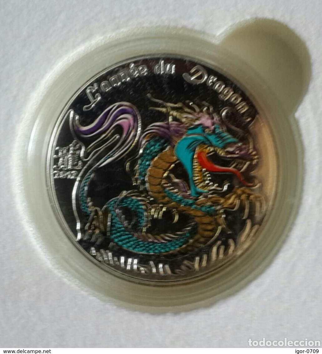 Benin 2012 Year Of Dragon  . Proof  Silver .Original Box And Coa - Benin