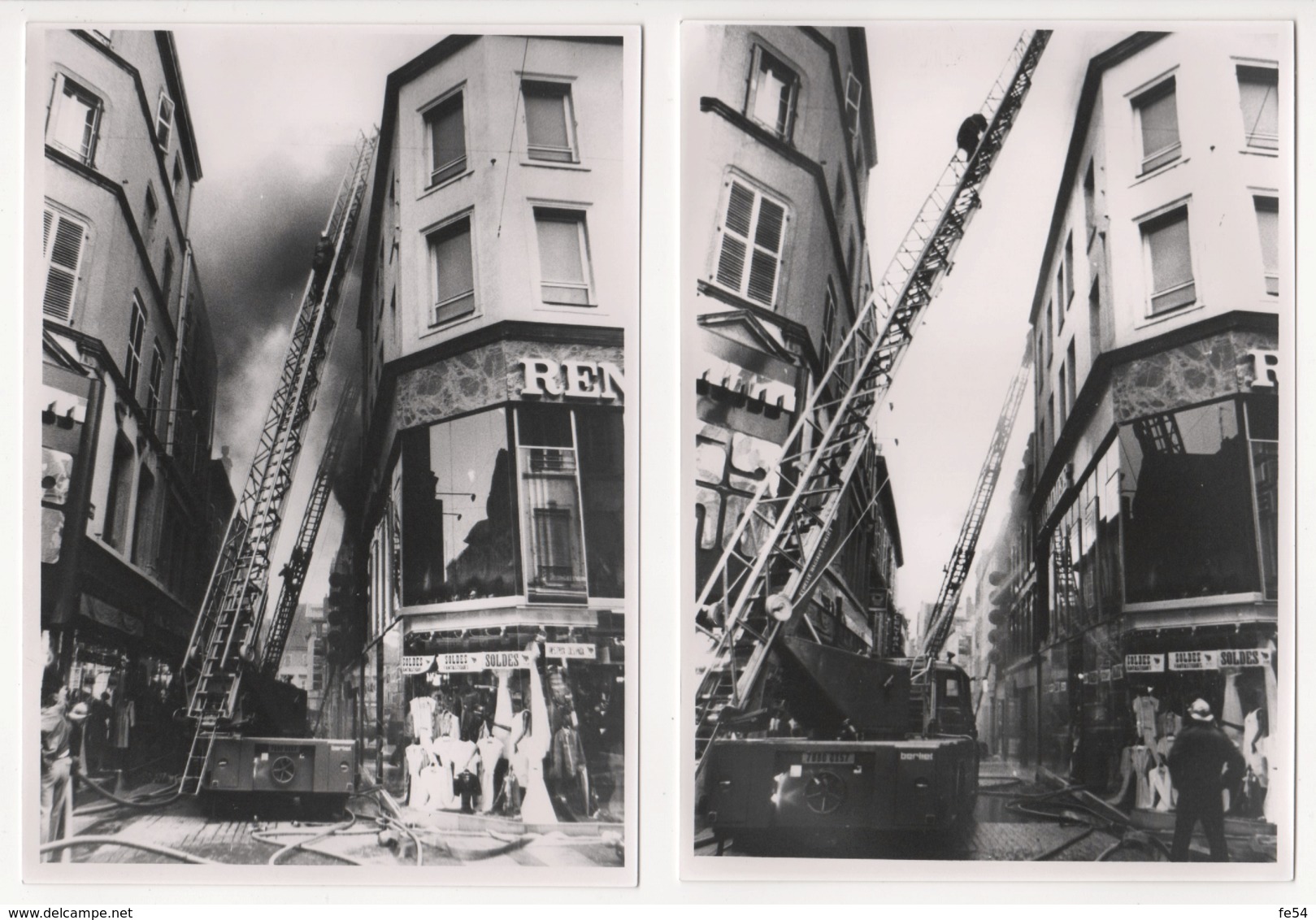 ° MOSELLE ° METZ ° RUE SRPENOISE ° INCENDIE DU MAGASIN "LA RENOMMEE" EN AOUT 1981 °POMPIERS ° LOT DE 10 PHOTOS ° - Places