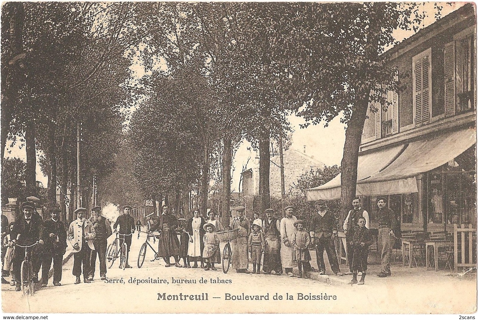 Dépt 93 - MONTREUIL - Boulevard De La Boissière - Éditeur : Serré, Dépositaire, Bureau De Tabacs - Montreuil