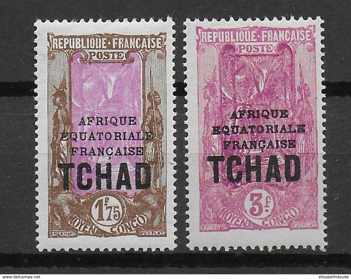 TCHAD - YVERT N°54A (RARE) +55 * MLH - COTE = 62 EUR. - Neufs