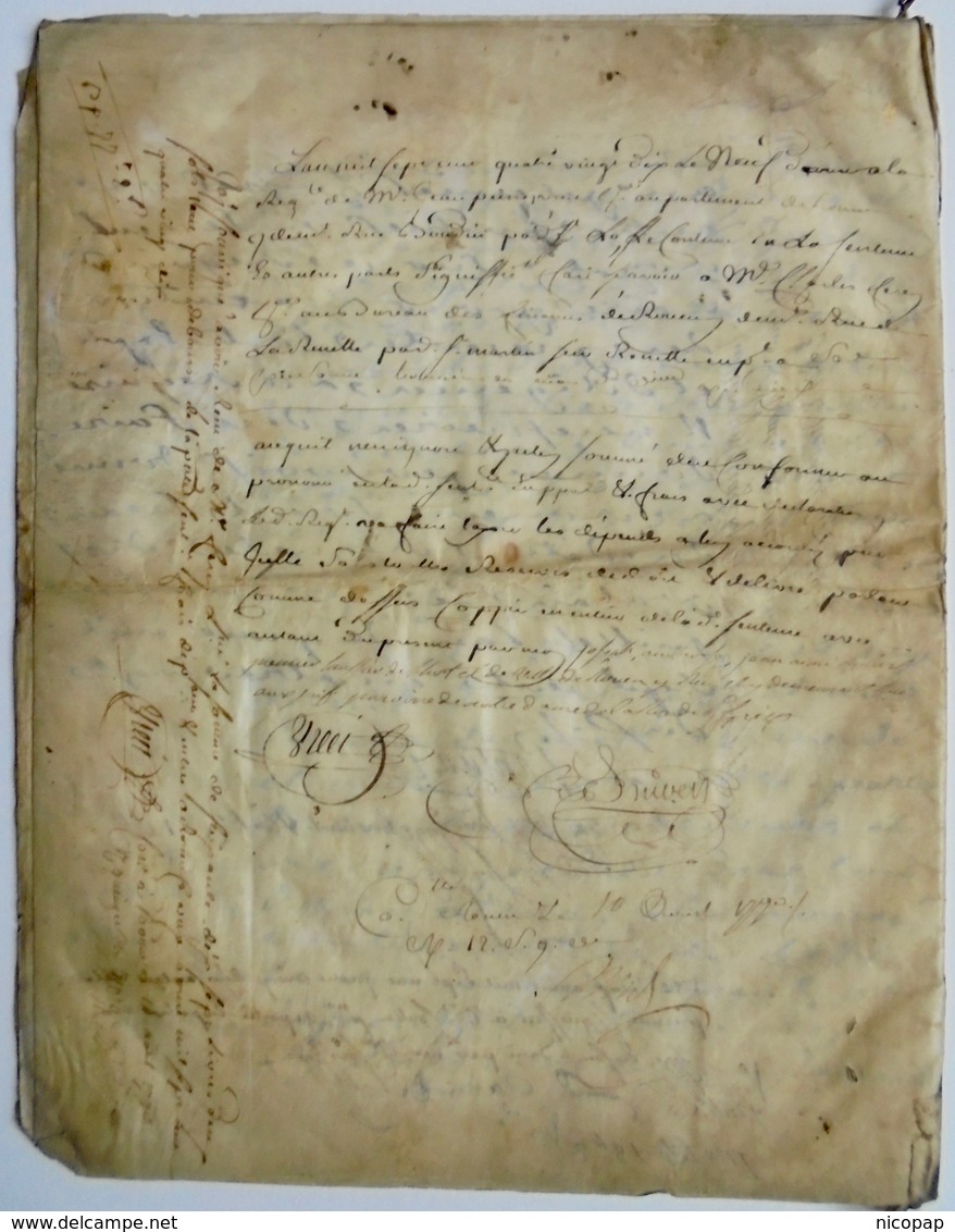 Acte Sur Parchemin, Rouen, 1790, 12 P. - Historische Documenten