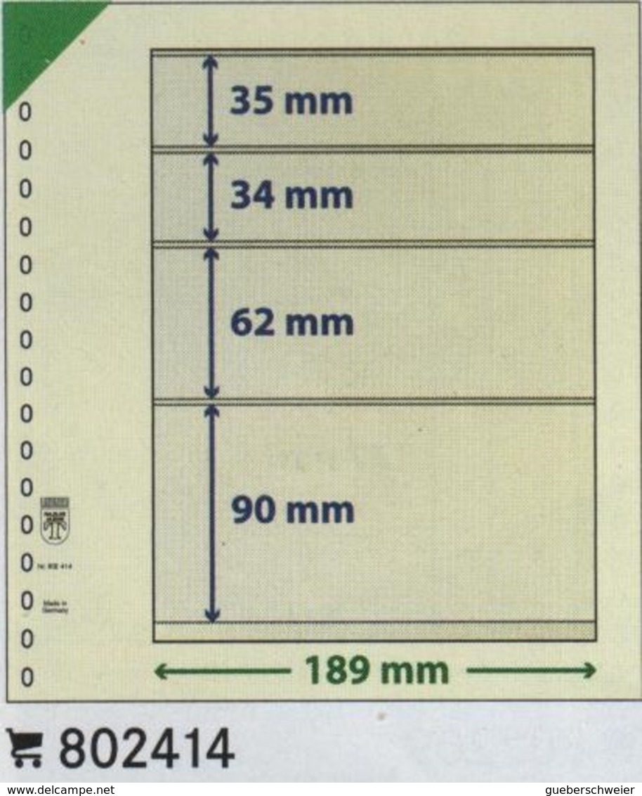 Paquet De 10 Feuilles Neutres Lindner T Réf. 802414  à Moins 50 % - For Stockbook