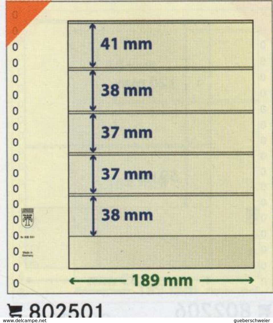 Paquet De 10 Feuilles Neutres Lindner T  Réf. 802501  à Moins 50 % - De Bandas