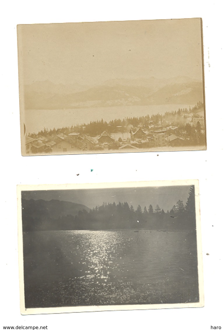 MONTANA ( Suisse, Valais) Lot De 3 Photos (+/- 6 X 9 Cm) - Panorama, Lac Grenon Etpartie De Hockey Sur Le Lac Gelé - Lieux