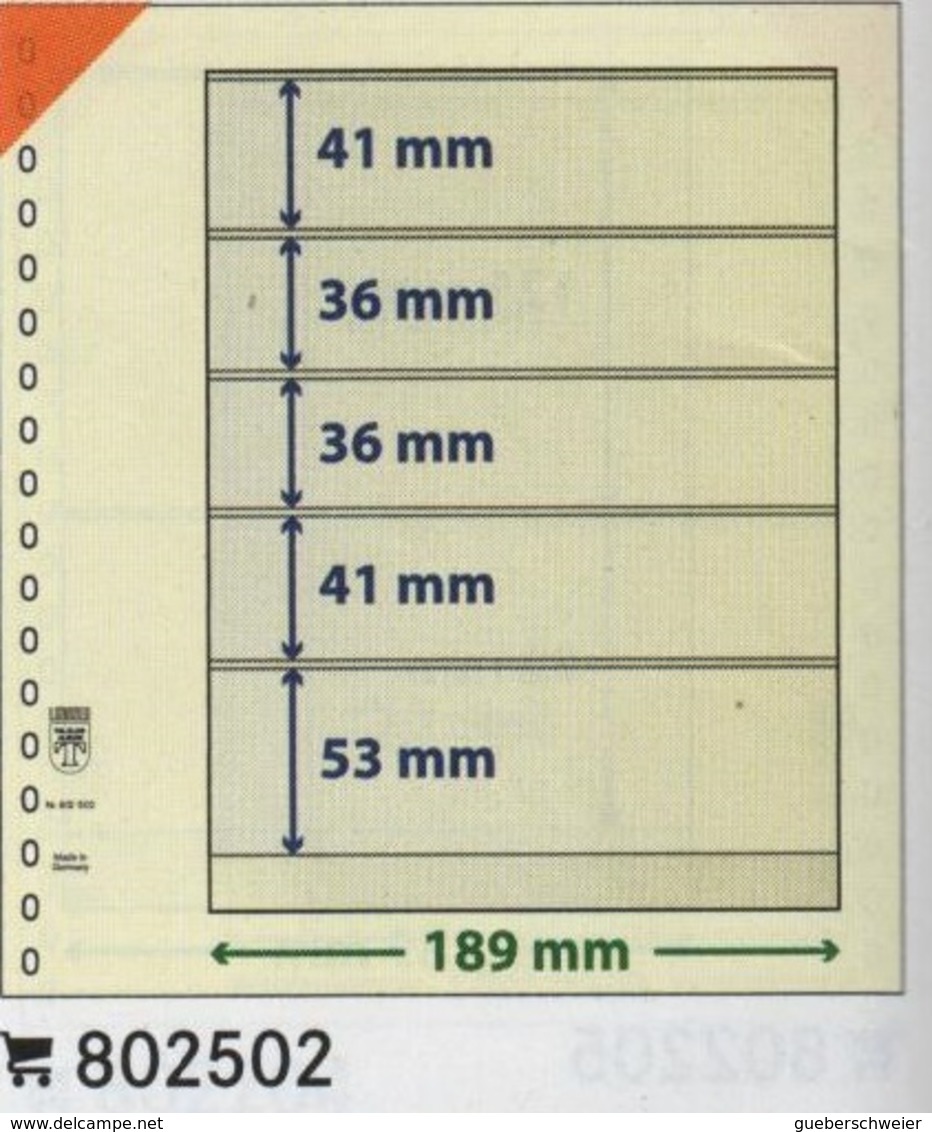 Paquet De 10 Feuilles Neutres Lindner T  Réf. 802502  à Moins 50 % - Für Klemmbinder