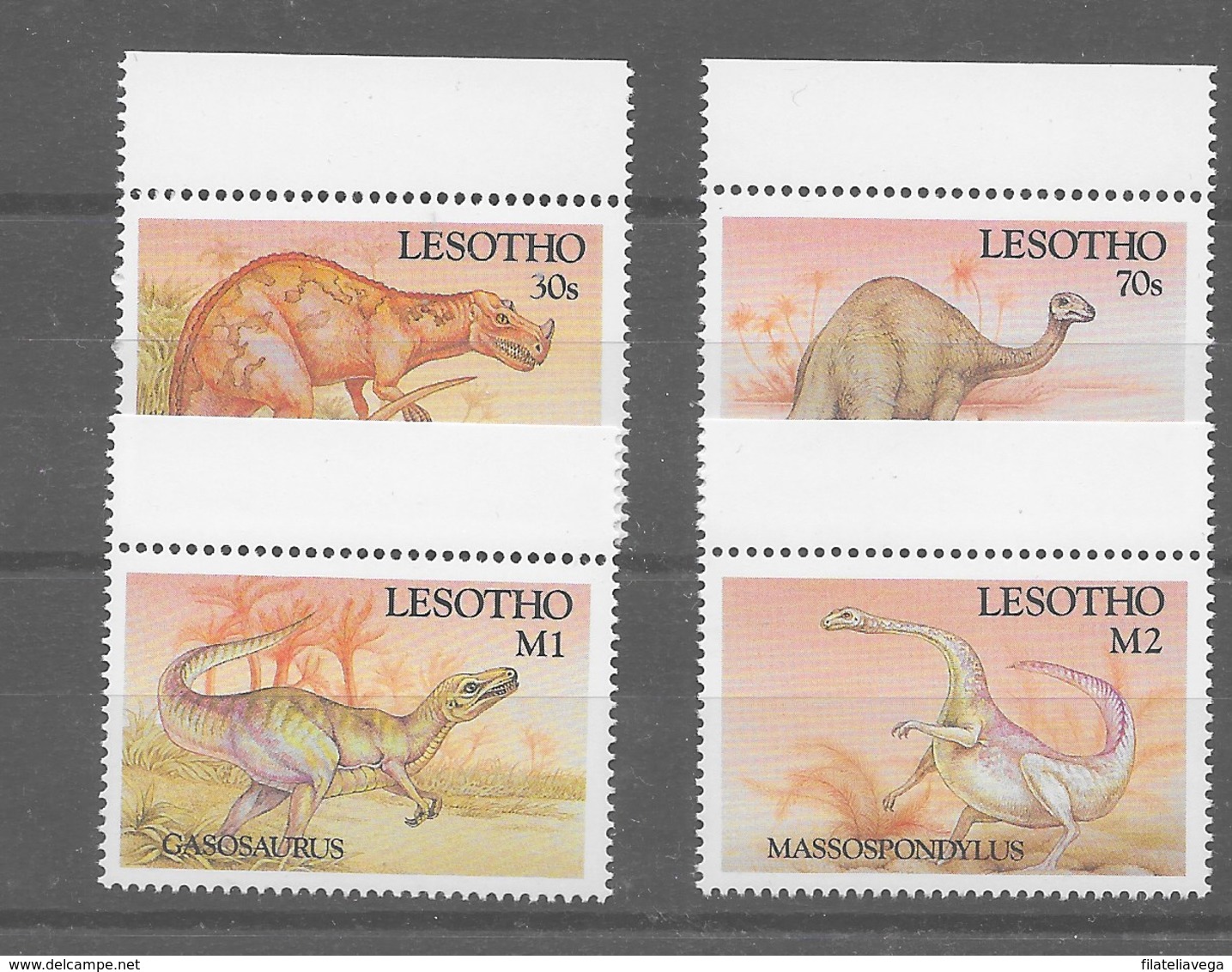 Serie De Lesotho Nº Yvert 1037/40 **  DINOSAURIOS (DINOSAURS) - Prehistóricos
