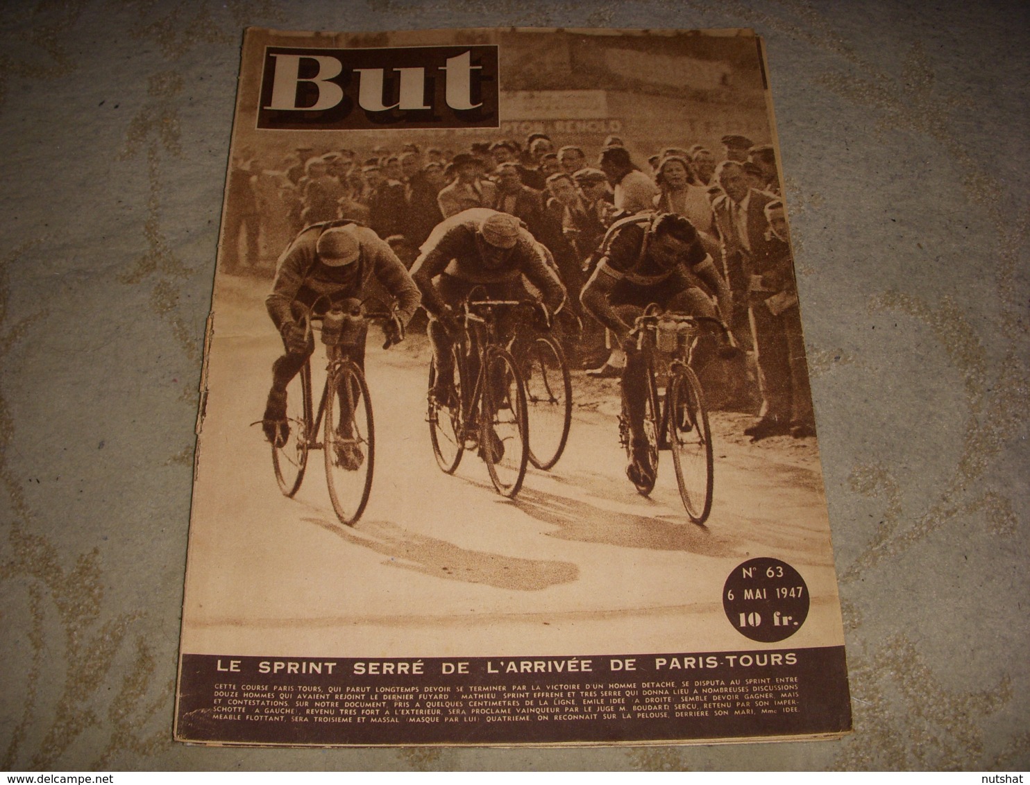 BUT 063 06.05.1947 CYCLISME PARIS TOURS SCHOTTE FOOT ANGLETERRE FRANCE 3-0 - Sport