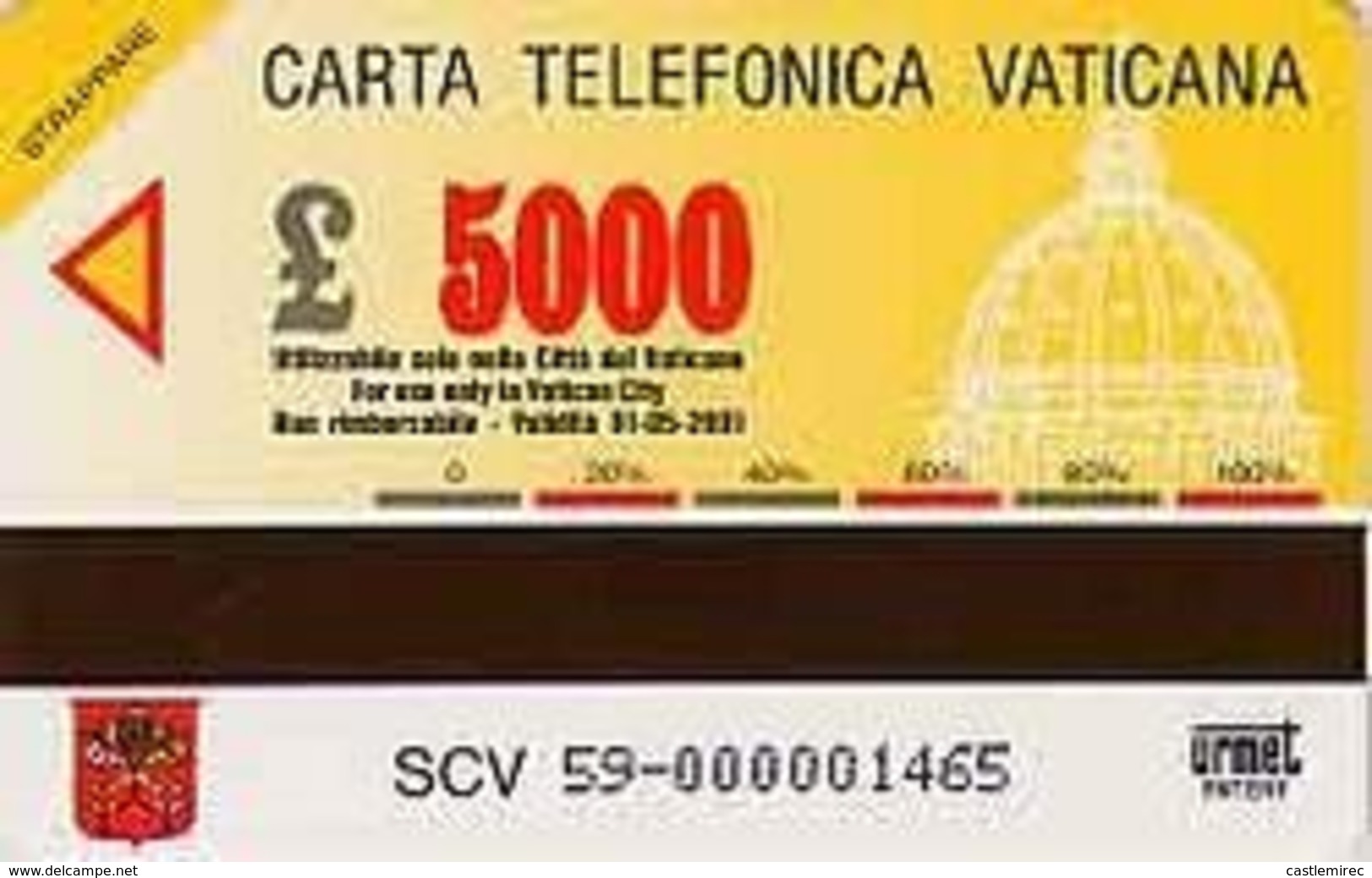 Pio XII_Popes_1999_VA-VAT-SCV-0059_5,000 ₤ - Vatican Lira - Vaticano