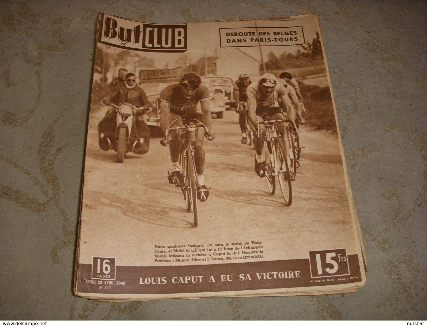 BUT Et CLUB 117 26.04.1948 CYCLISME PARIS TOURS CAPUT RUGBY LOURDES TOULON - Sport