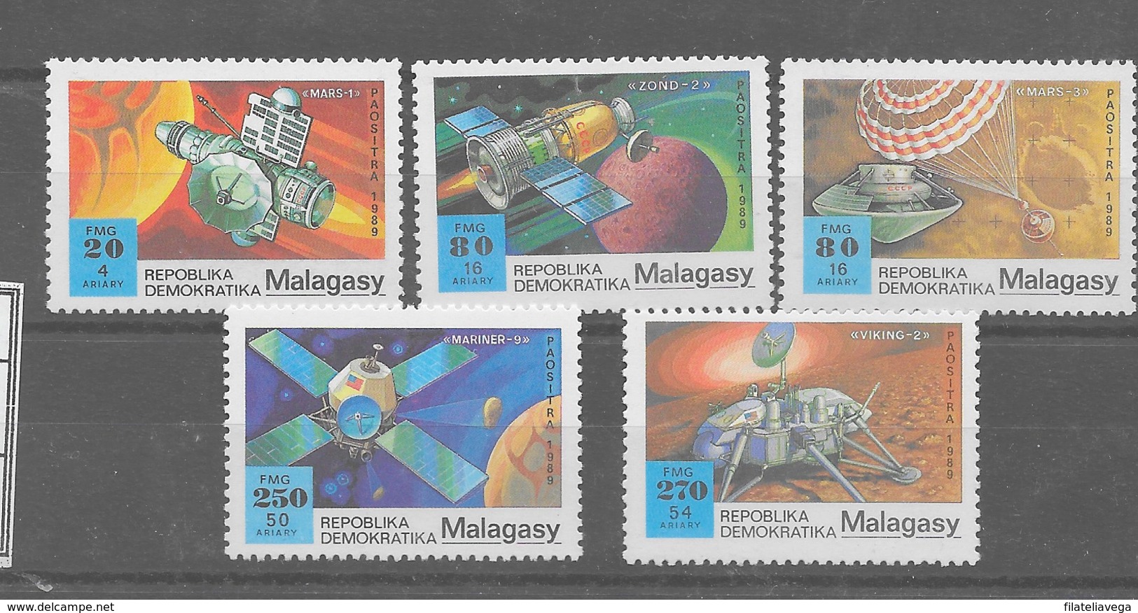 Serie De Madagascar Nº Yvert 929/33  ESPACIO (SPACE) - Astrología