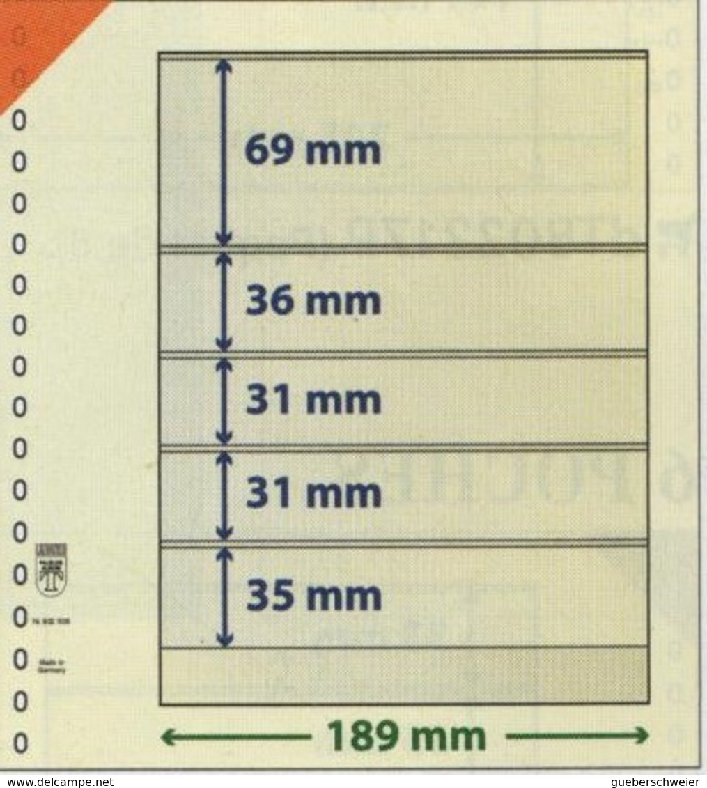 Feuilles Neutres Lindner T à L'unité  Réf. 802506  à Moins 50 % - For Stockbook