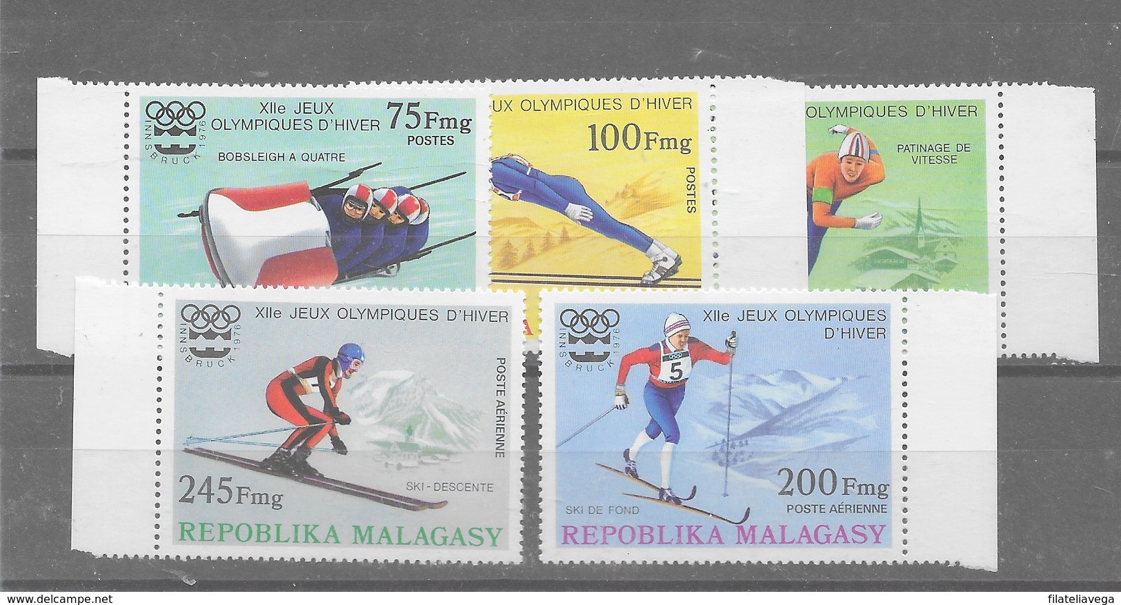 2 Series De Madagascar Nº Yvert 573/75 Y A-160/61 **   DEPORTES (SPORTS) - Ski
