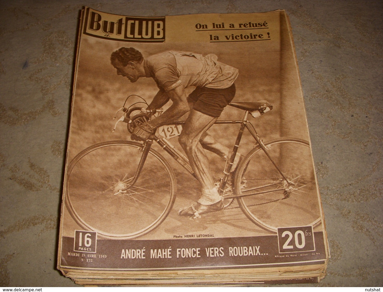 BUT Et CLUB 175 18.04.1949 CYCLISME PARIS ROUBAIX MAHE S COPPI MOTO LORENZETTI - Sport