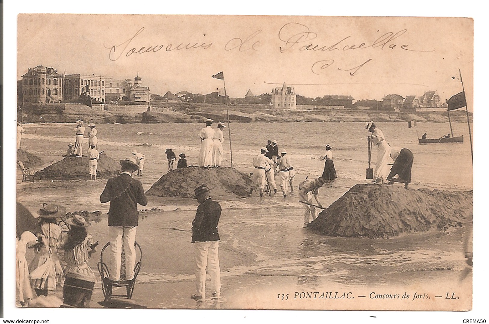 17 - PONTAILLAC - Concours De Forts: Château De Sable. - Autres & Non Classés