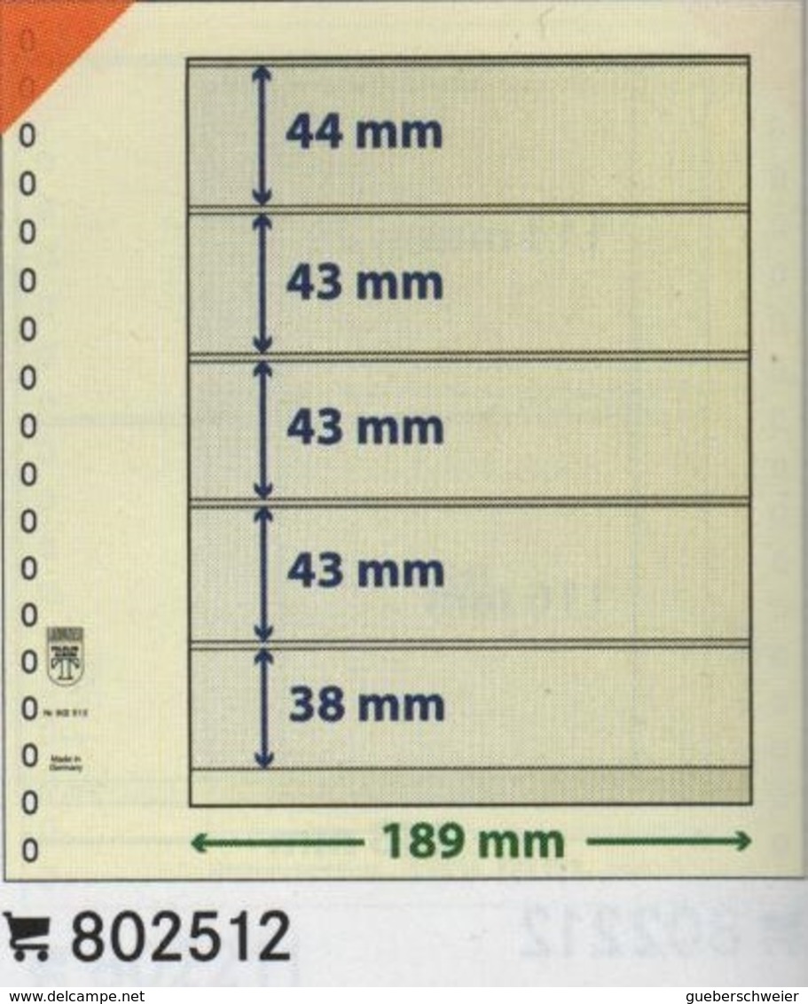 Paquet De 10 Feuilles Neutres Lindner T Réf. 802512  à Moins 50 % - A Bandes