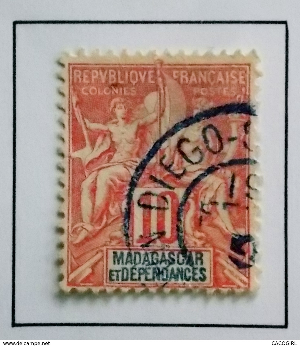 1900 - France (ex-colonies & Protectorats MADAGASCAR   Y&T 43 Type Groupe Oblitération DIEGO SUAREZ - Oblitérés