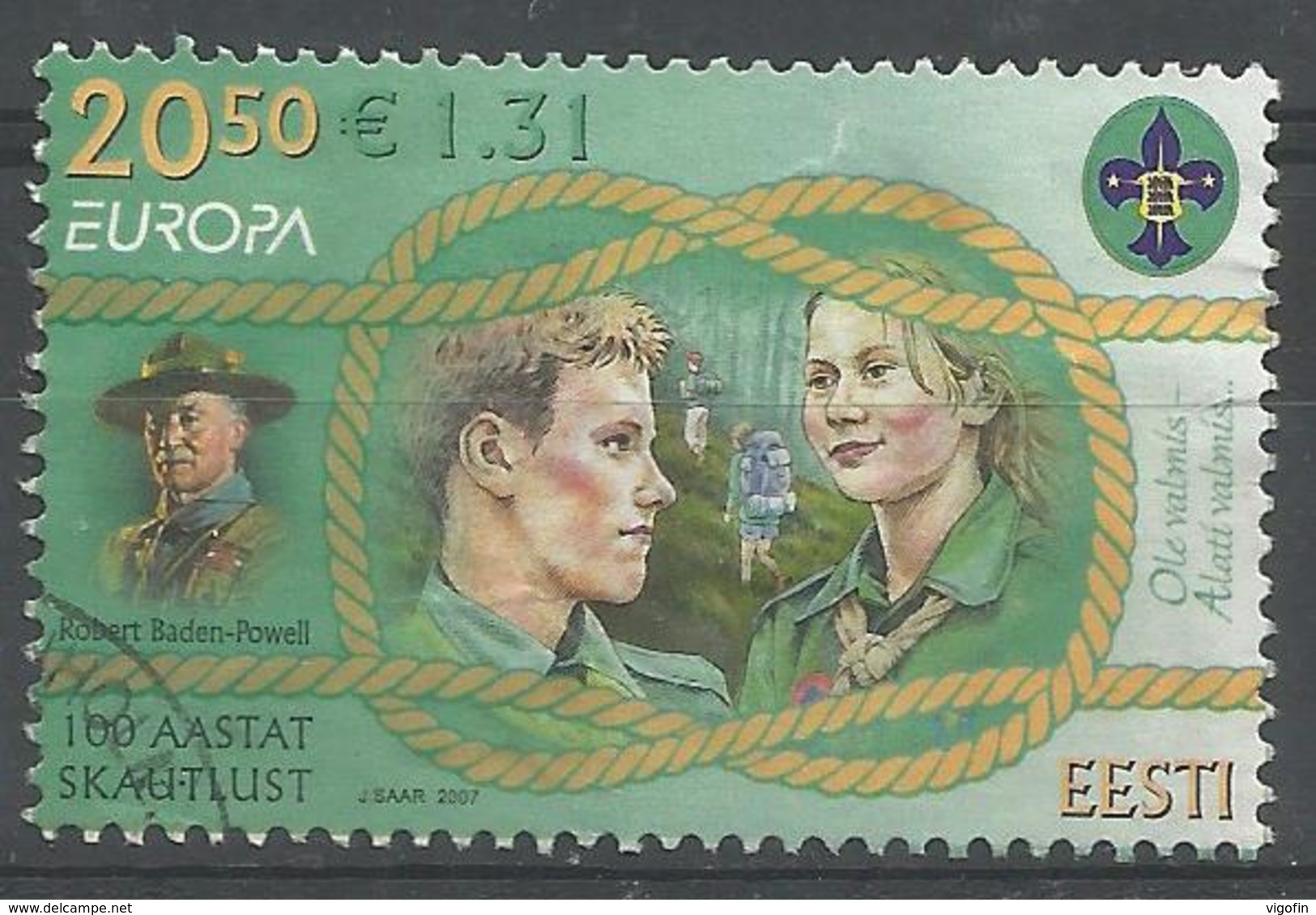 EE 2007-597 ARMS, ESTONIA, 1v, Used - Estonie