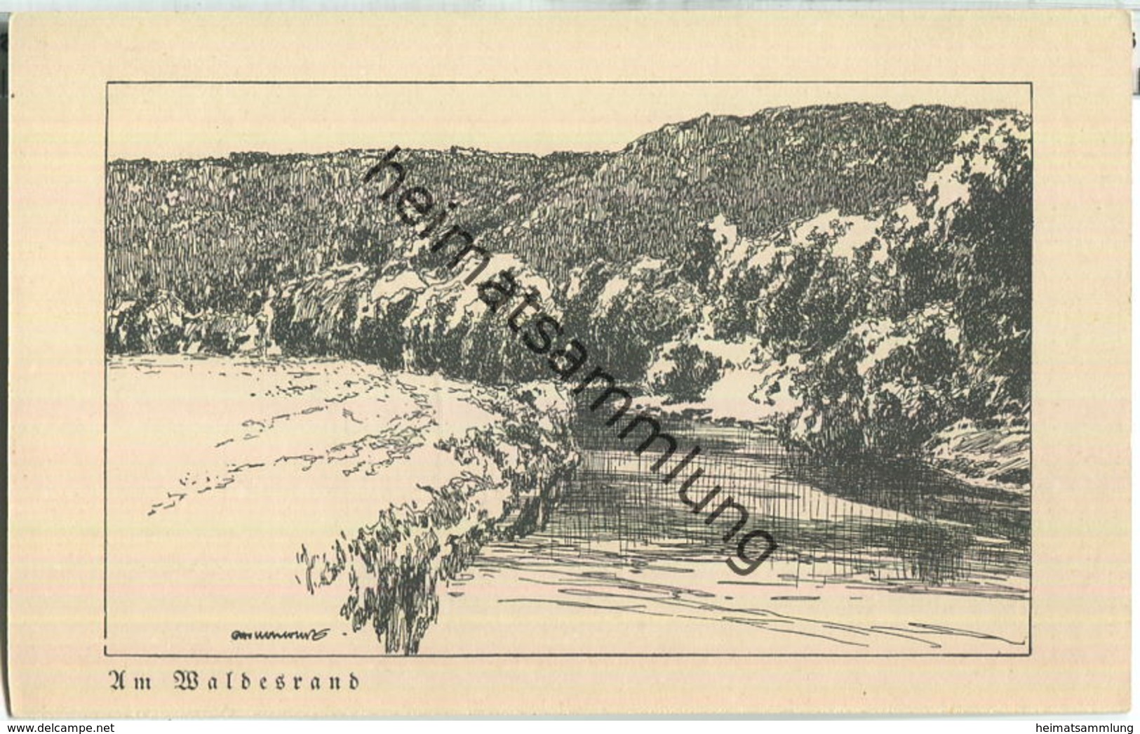 Am Waldesrand - Aus Wald Und Feld - Künstlerkarte Signiert Otto Ubbelohde - Verlag Stiftungsverlag Potsdam - Ubbelohde, Otto