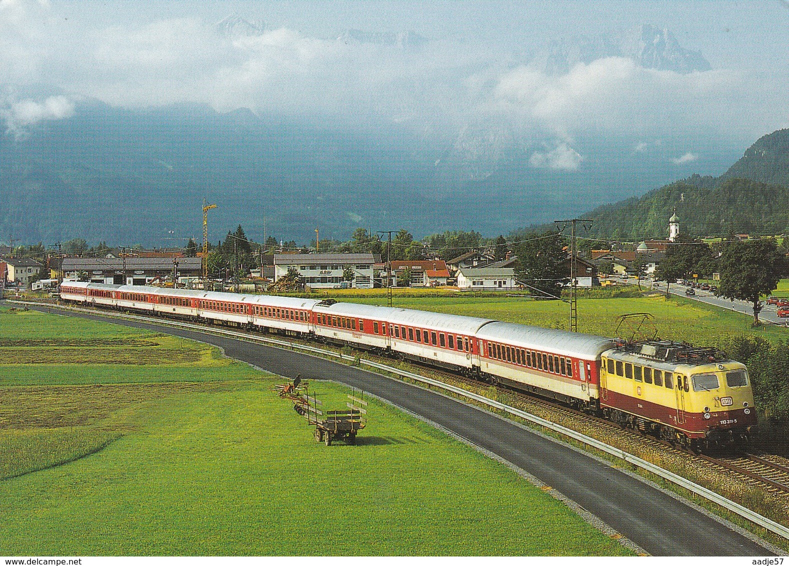 Deutschland Germany Elektro-Schnellzug Lok 113 311-5 Strecke Garmisch-Murnau-München - Eisenbahnen