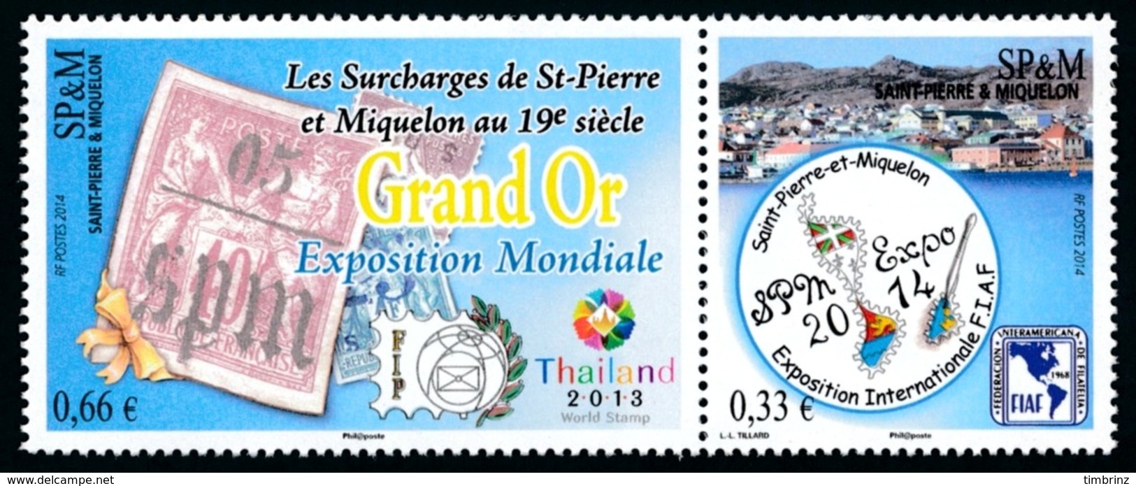 ST-PIERRE ET MIQUELON 2014 - Yv. 1116 Et 1117 ** SUP - Expo Phil. 'SPM Expo 2014' (2 Val.)  ..Réf.SPM11489 - Unused Stamps