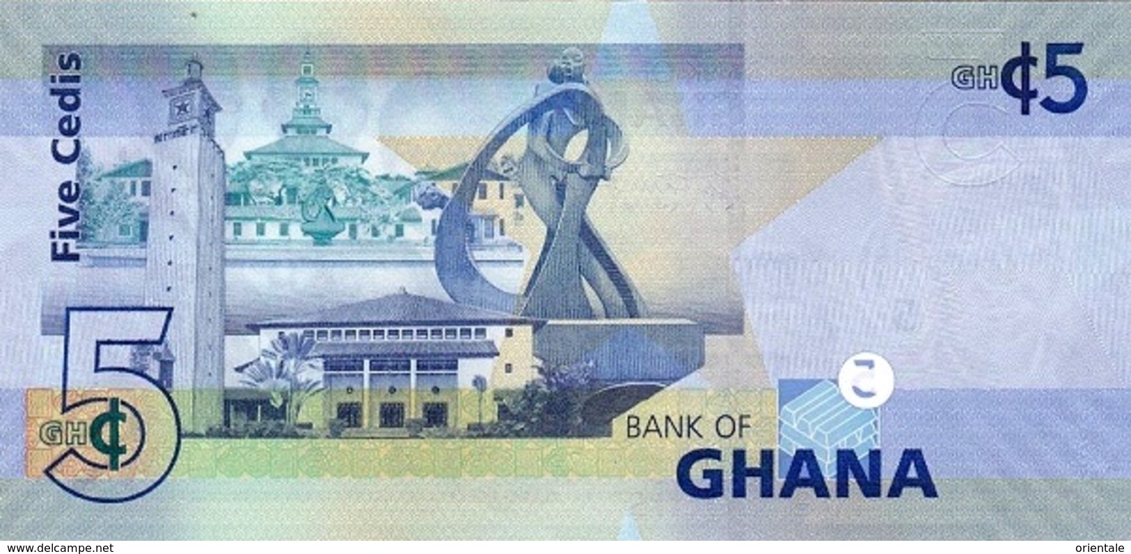 GHANA P. 38a 5 C 2007 UNC - Ghana