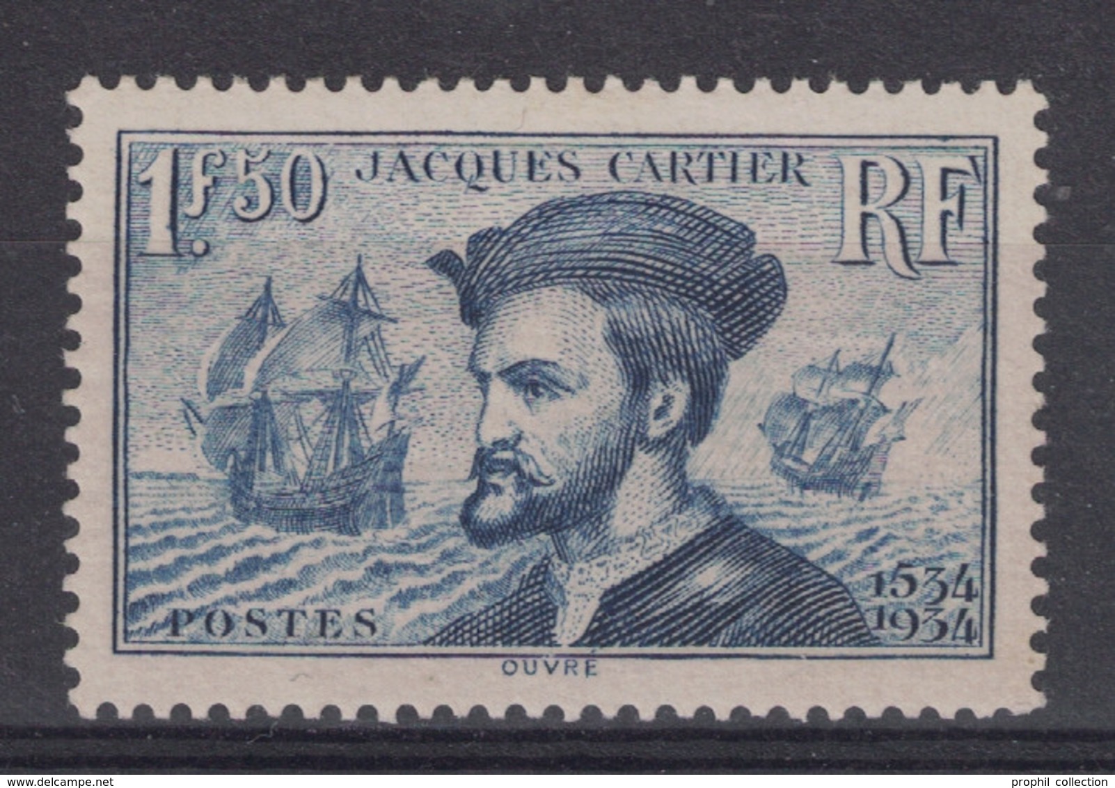 JOLI TIMBRE N° 297 NEUF * TB " JACQUES CARTIER " Avec BELLE GOMME ET CHARNIERE PROPRE - Unused Stamps