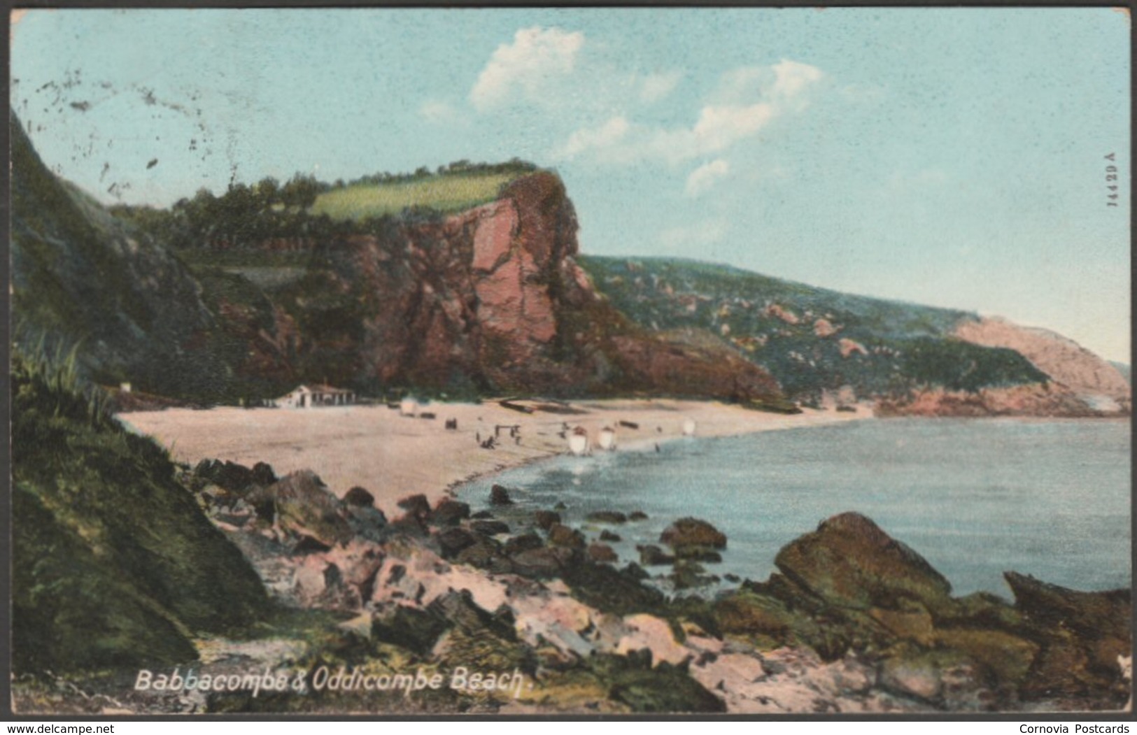 Babbacombe & Oddicombe Beach, Torquay, Devon, 1909 - Frith's Postcard - Torquay
