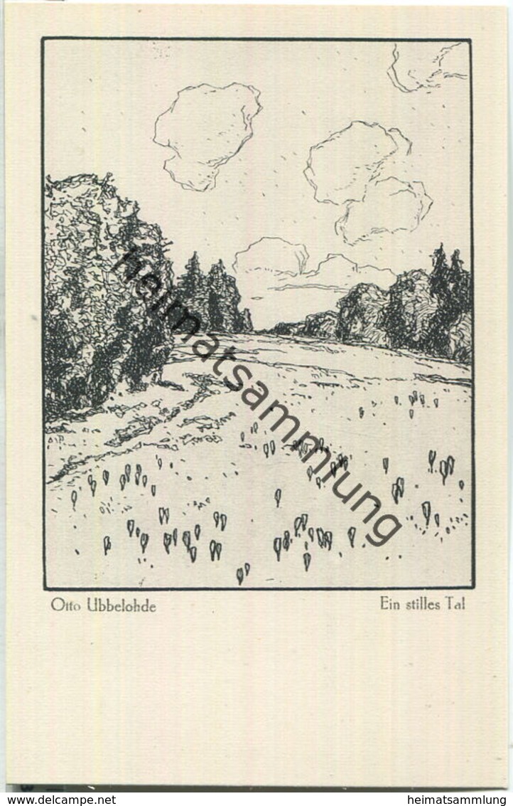 Ein Stilles Tal - Aus Dem Heimatbuche Otto Ubbelohde Meine Wälder - Künstlerkarte Signiert Otto Ubbelohde - Ubbelohde, Otto