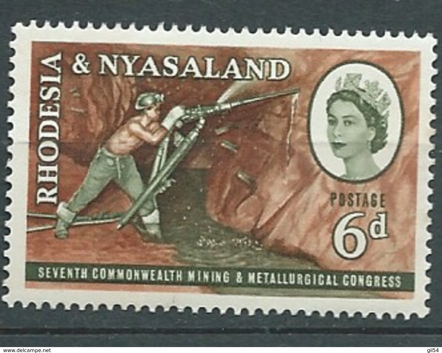 Nigeriarhodesie Nyasiland  - Yvert N° 39 **  - Ah 29124 - Rodesia & Nyasaland (1954-1963)