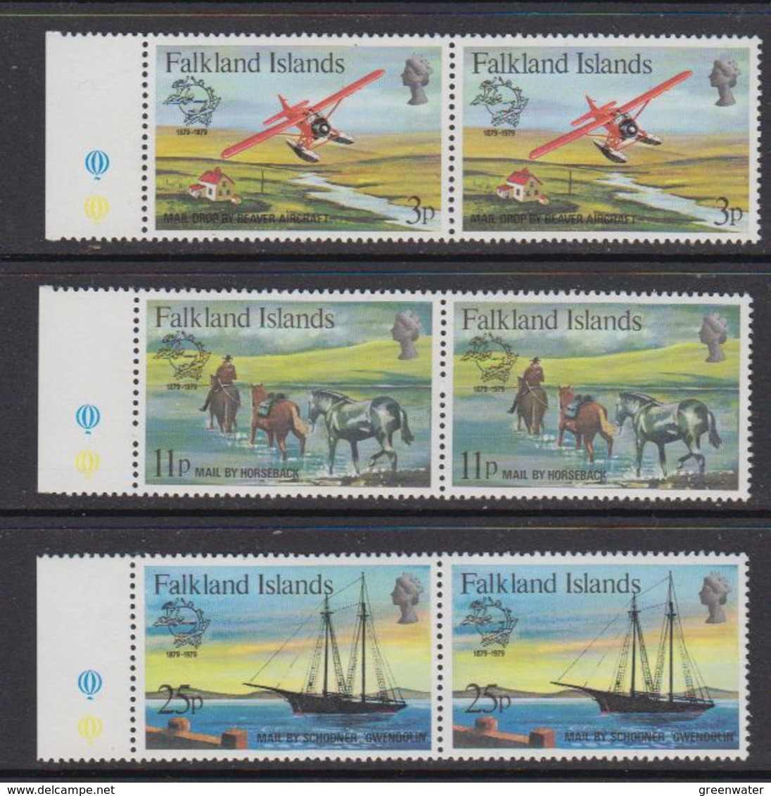 Falkland Islands 1979 UPU 3v (pair) ** Mnh (41256A) - Falklandeilanden