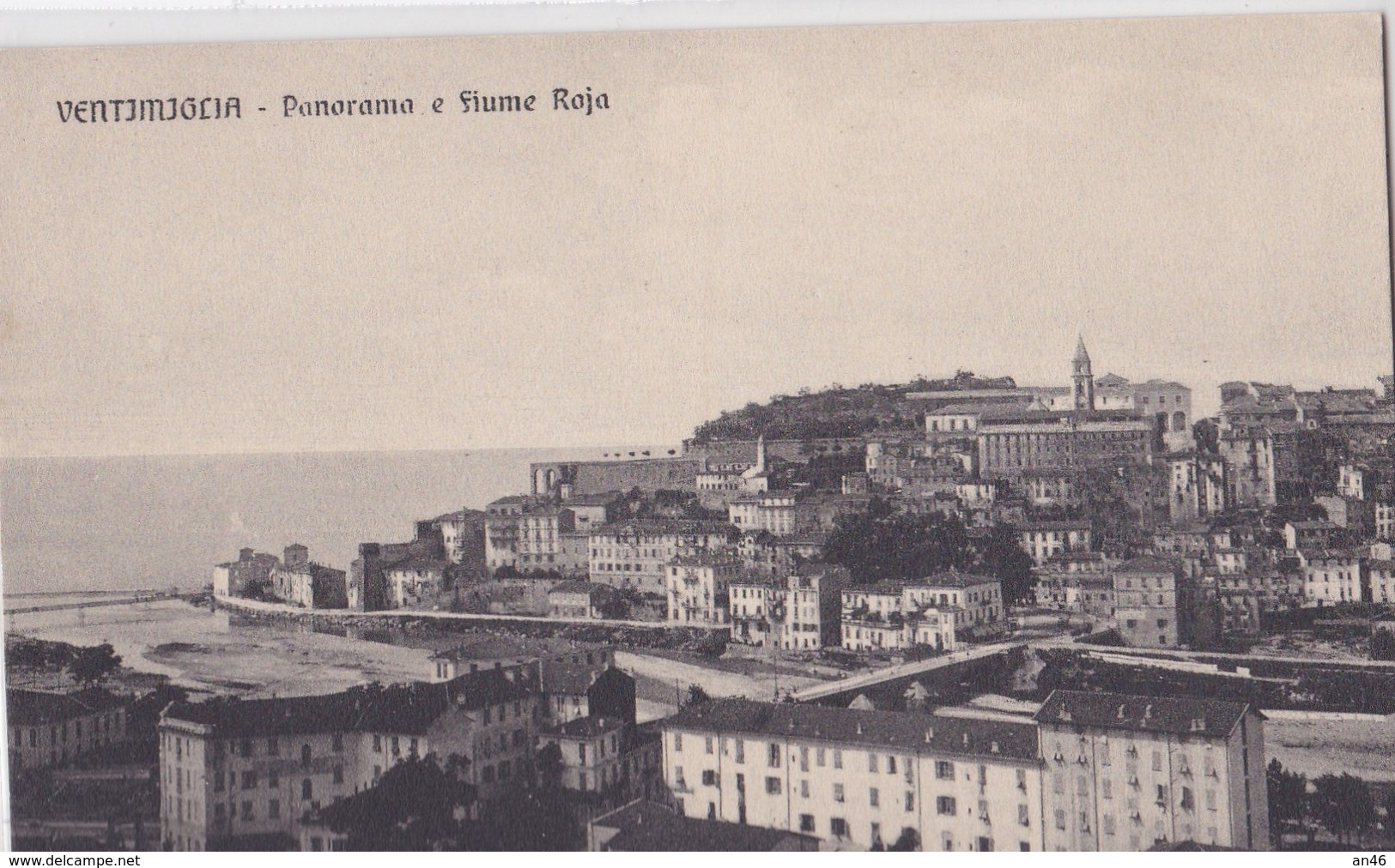 VENTIMIGLIA PANORAMA E FIUME ROJA    AUTENTICA 100% - Savona