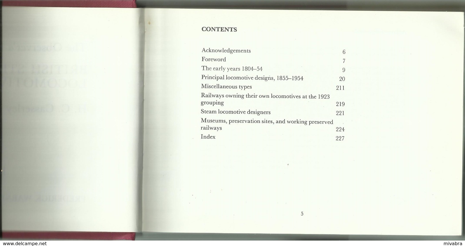 THE OBSERVER'S DIRECTORY OF BRITISH STEAM LOCOMOTIVES - H. C. CASSERLY - (RAILWAYS EISENBAHNEN CHEMIN DE FER VAPEUR) - Transportes