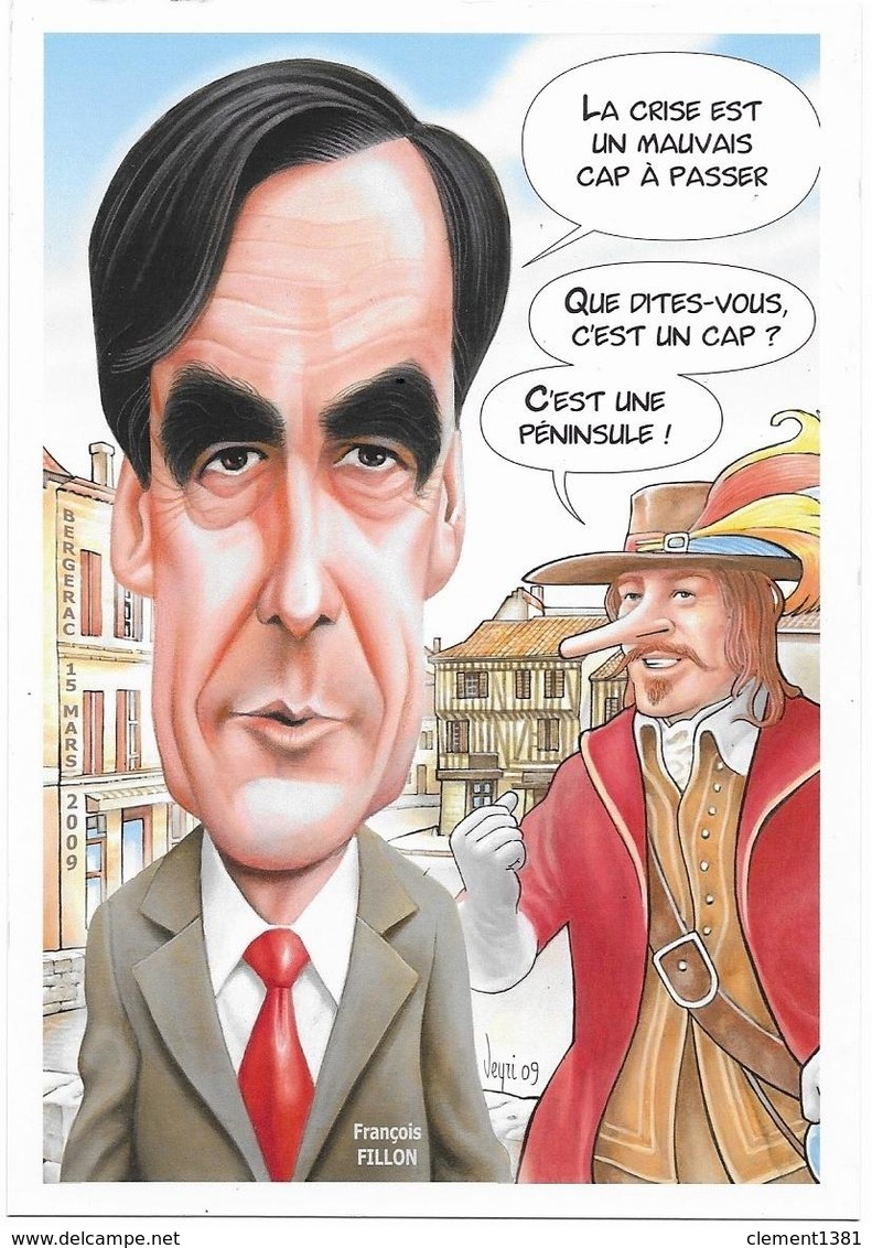 Illustrateur Bernard Veyri Caricature Et Dedicace Francois Fillon Politique - Veyri, Bernard