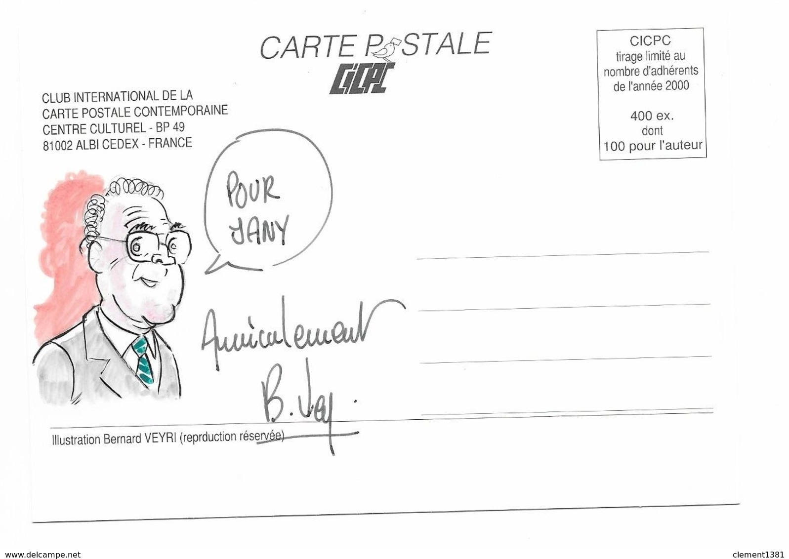 Illustrateur Bernard Veyri Caricature Et Dedicace Lionel Jospin Jacques Chirac Politique - Veyri, Bernard