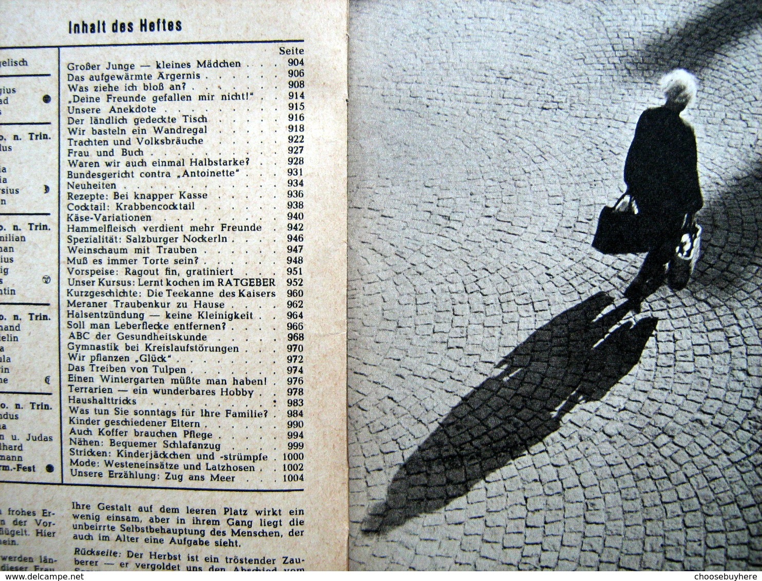 Vintage Schnittmusterbogen Mode Rezepte Haushalt 10 1959 Ratgeber Frauen Zeitschrift - Sonstige & Ohne Zuordnung