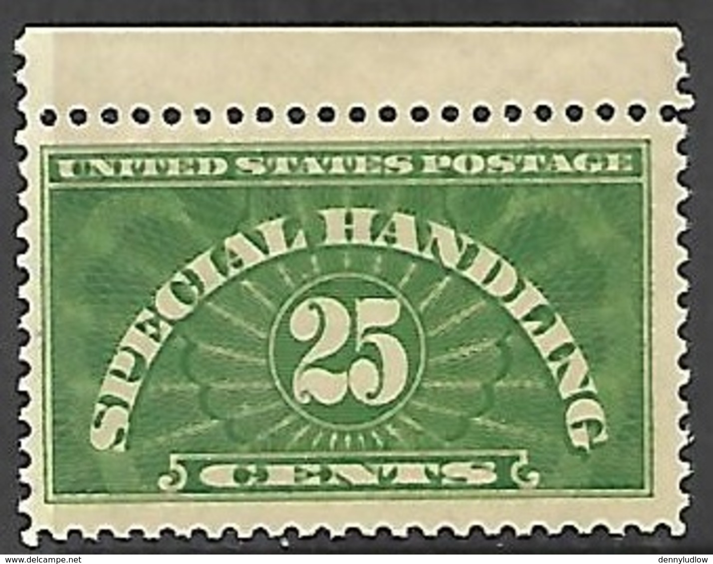 US QE4 1925    Sc#QE4   25c  Green Special Handling MNH  2016 Scott Value $37.50 - Parcel Post & Special Handling