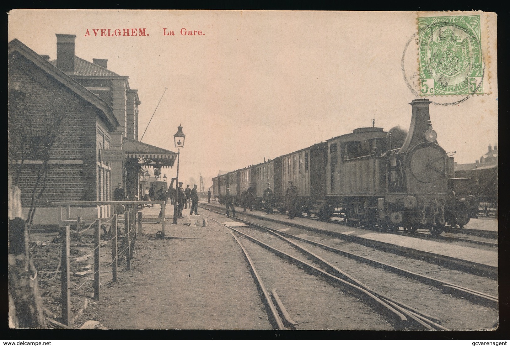 AVELGEM - LA GARE  - MOOIE STAAT  - 2 AFBEELDINGEN - Avelgem