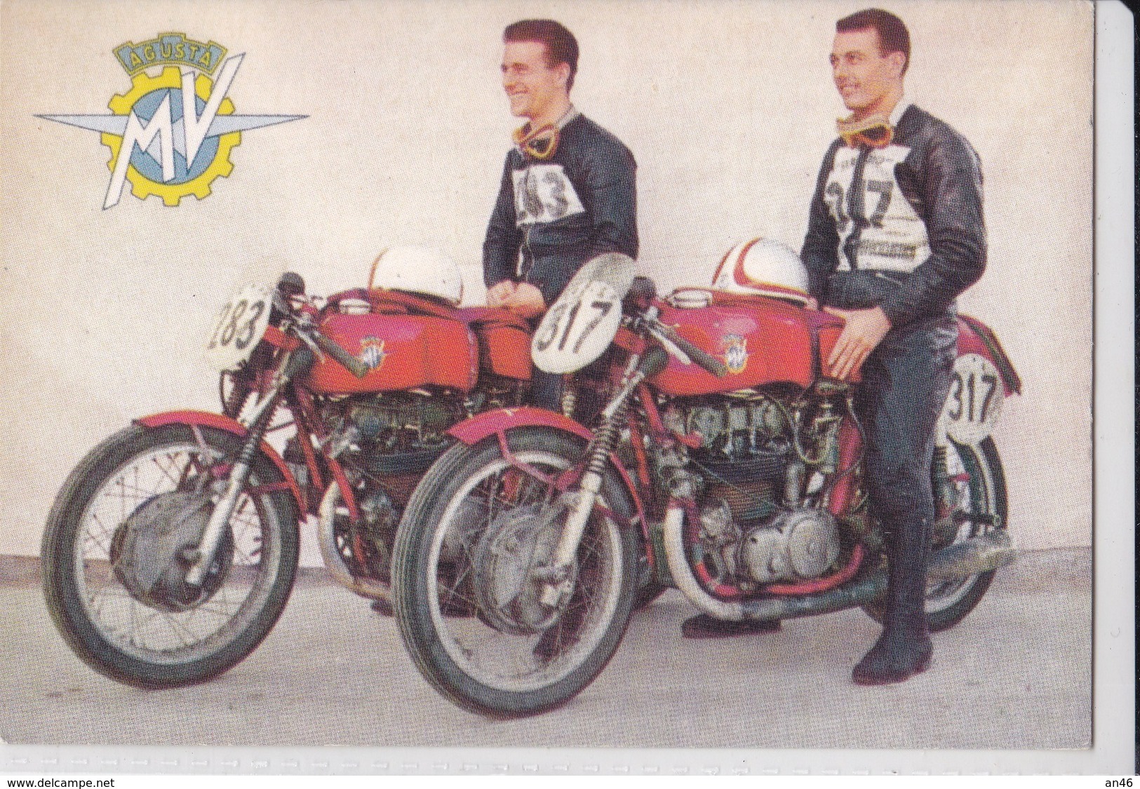 REMO VENTURI E GILBERTO MILANI GIRO MOTOCICLISTICOD'ITALIA 1957 FOTO ORIGINALE    AUTENTICA 100% - Fotografie