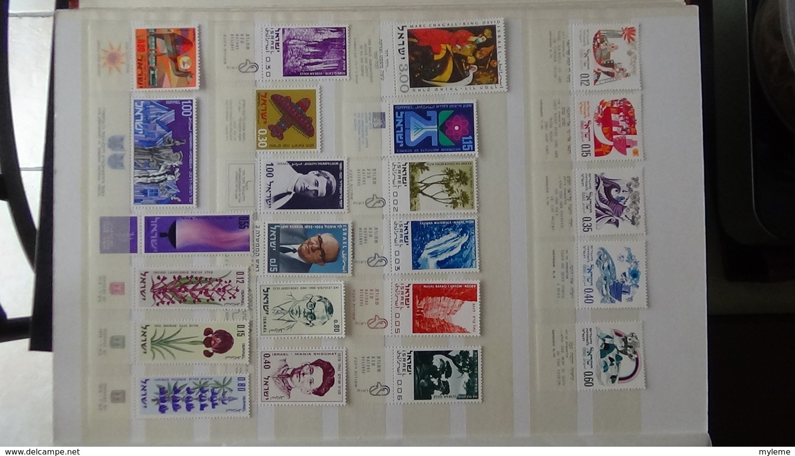 Grosse collection ISRAEL en timbres avec tabs, blocs, carnets **. Belle côte !!!